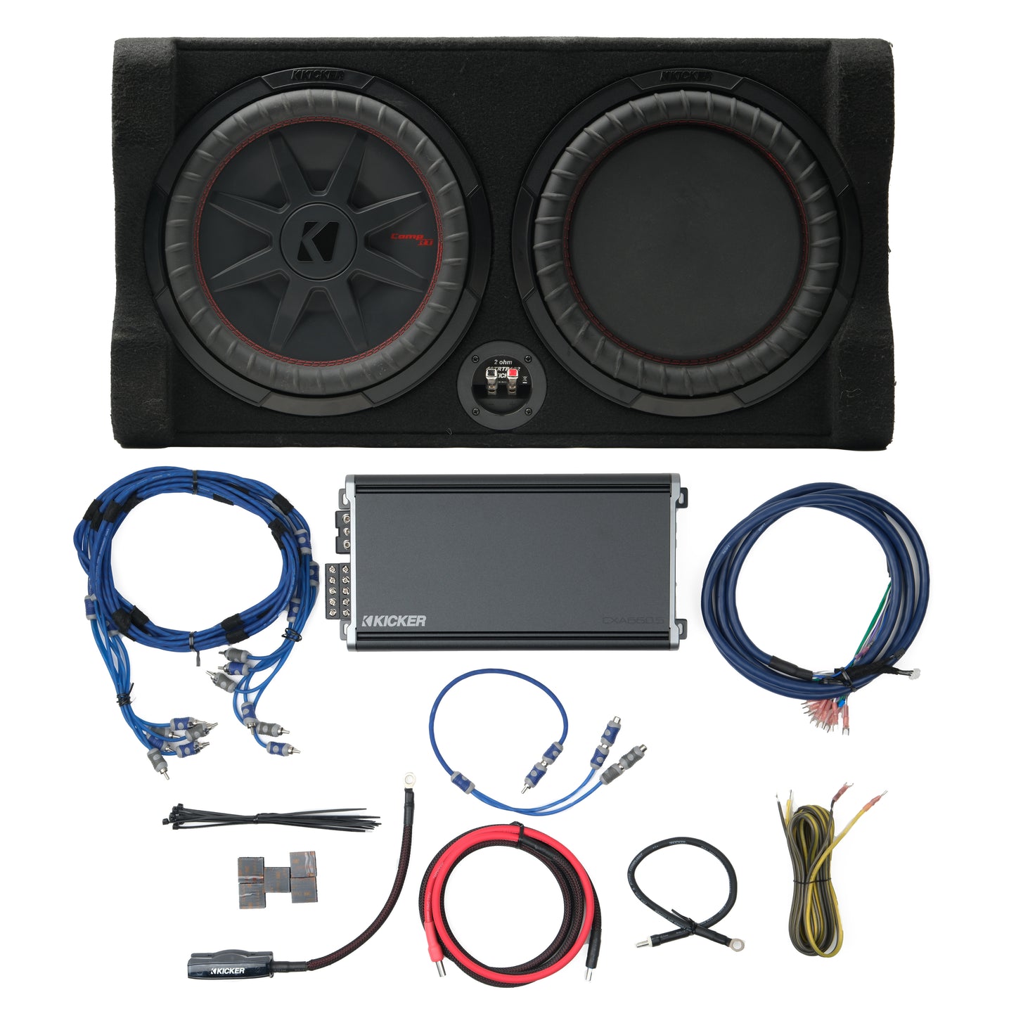 Kicker Plug & Play 5-Channel Amplifier & Down-firing Sub Bundle | '07 - '18 JK Wrangler