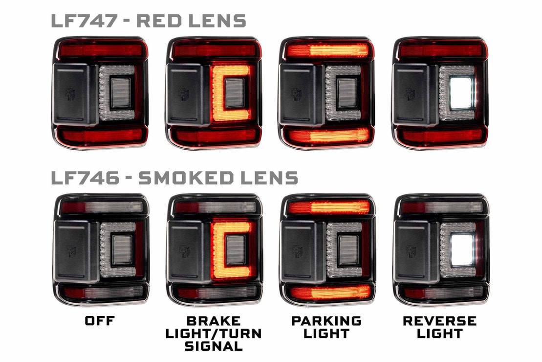 Morimoto XB LED Low Profile Tail Light | '18 - '23 JL Wrangler