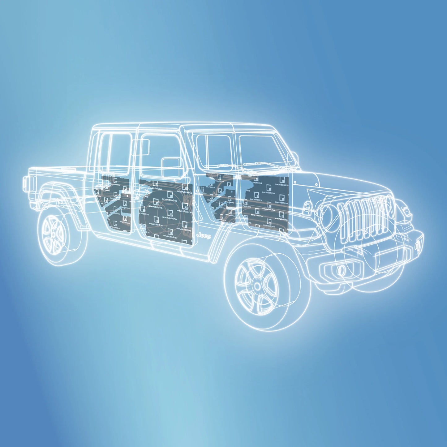 SoundSkins Gladiator JT 4 Door Sound Deadening Kit | '20 - '23 Jeep Gladiator