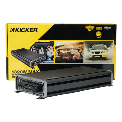 Kicker Plug & Play 5-Channel Amplifier & Down-firing Sub Bundle | '07 - '18 JK Wrangler