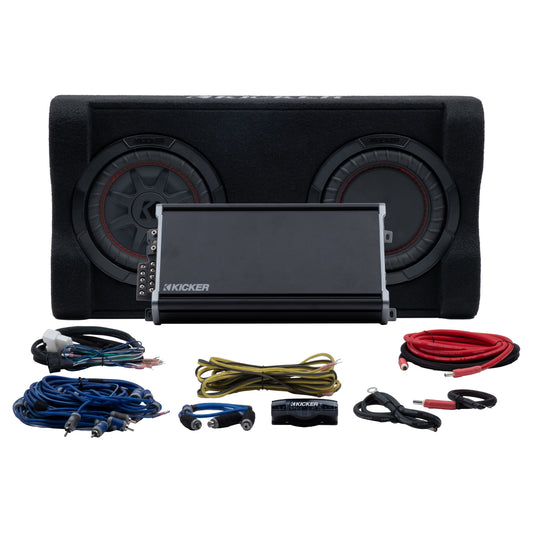 Kicker (Factory Amplifier Bypass) 5-Channel Amplifier & Down-firing Sub Bundle | '07 - '18 JK Wrangler