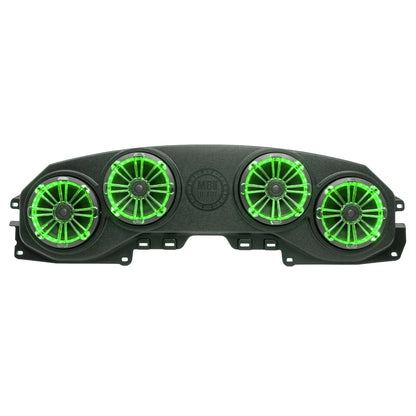 MB Quart Tuned Rear Soundbar with 8 Inch Coaxial Speakers, Enclosure, and RGB LED Lighting | Jeep® Wrangler (JL) / Gladiator (JT)